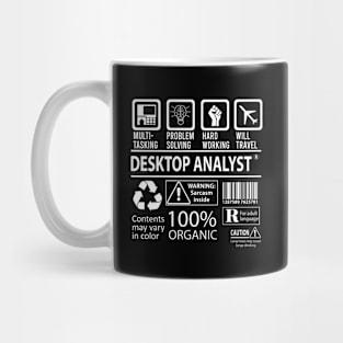 Desktop Analyst T Shirt - MultiTasking Certified Job Gift Item Tee Mug